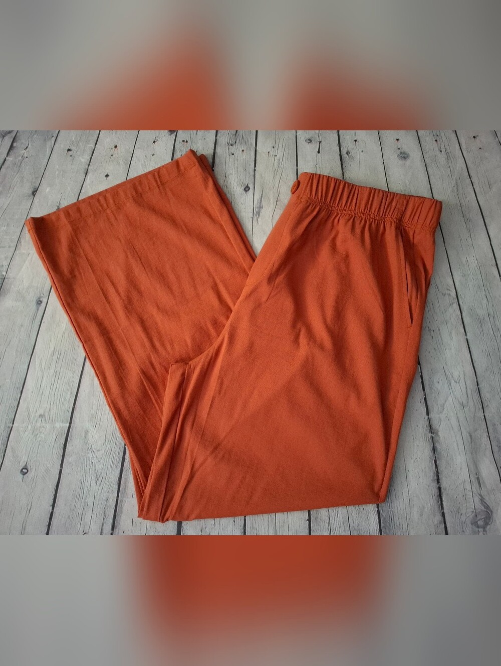 NWT Fireswan Burnt Orange Linen Pants- XL